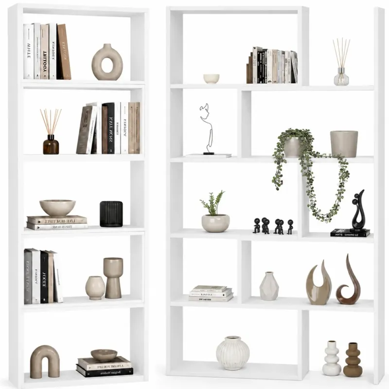 Libreria Modulare Apribile Legno Bianco Scaffale Libri Componibile 72x22x200cm Compra Adesso