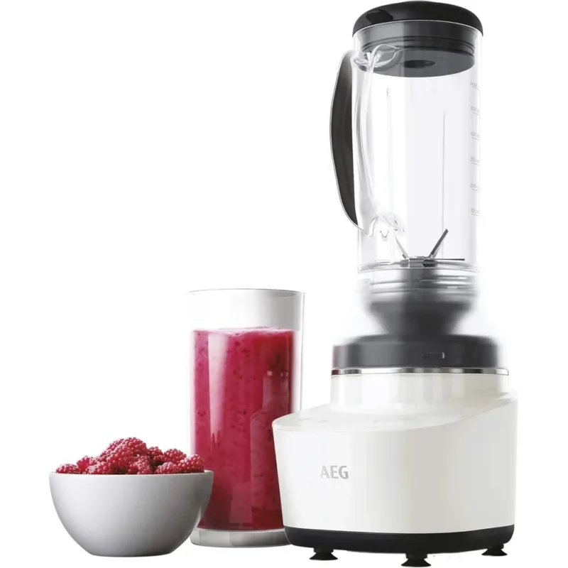 Frullatore 2 Programmi con Lame in Acciaio Inox Tritatutto 0.6L Mixer Compatto Promozione