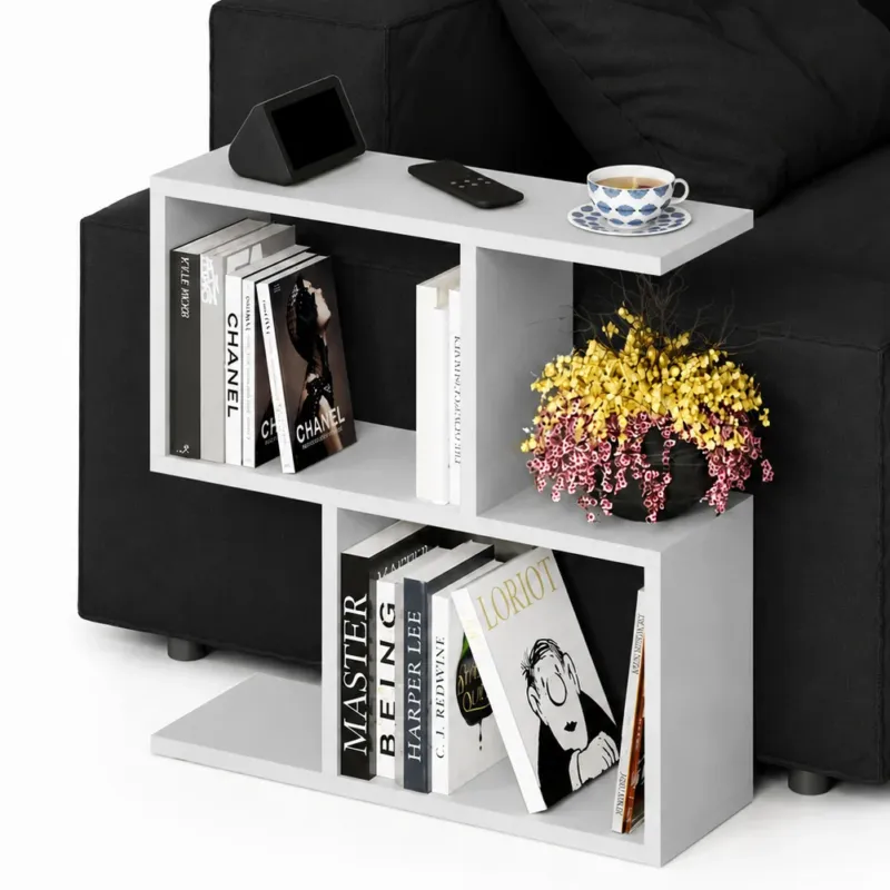 Tavolino da Caffè Bianco Tavolo S Divano Soggiorno Design Moderno 60x60x19.5 cm Consegna Rapida