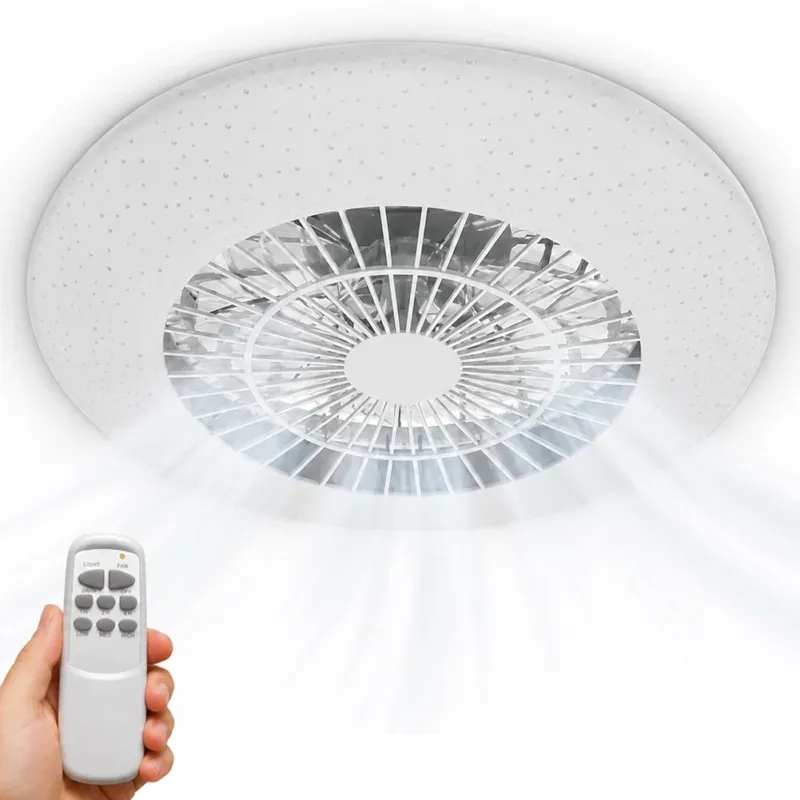 Popolare Ventilatore da Soffitto con Luce Led Dimmerabile Diametro 56cm 62W 7 Pale