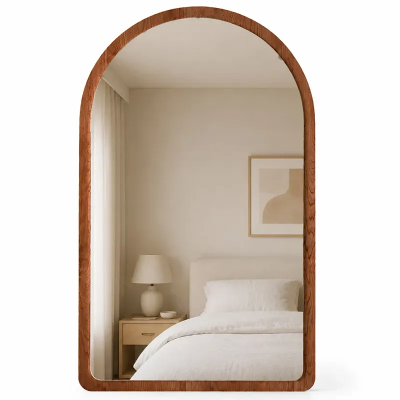 Specchio ad Arco Struttura in Legno Rovere Decorazione Design Moderno 46x60cm Compra Oggi Stesso