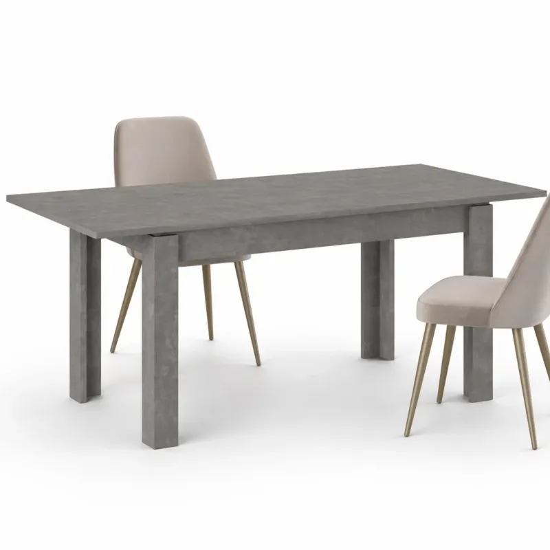 Quantità Limitata Tavolo da Pranzo 120x80 Allungabile fino a 170 cm Rettangolare in Legno Grigio