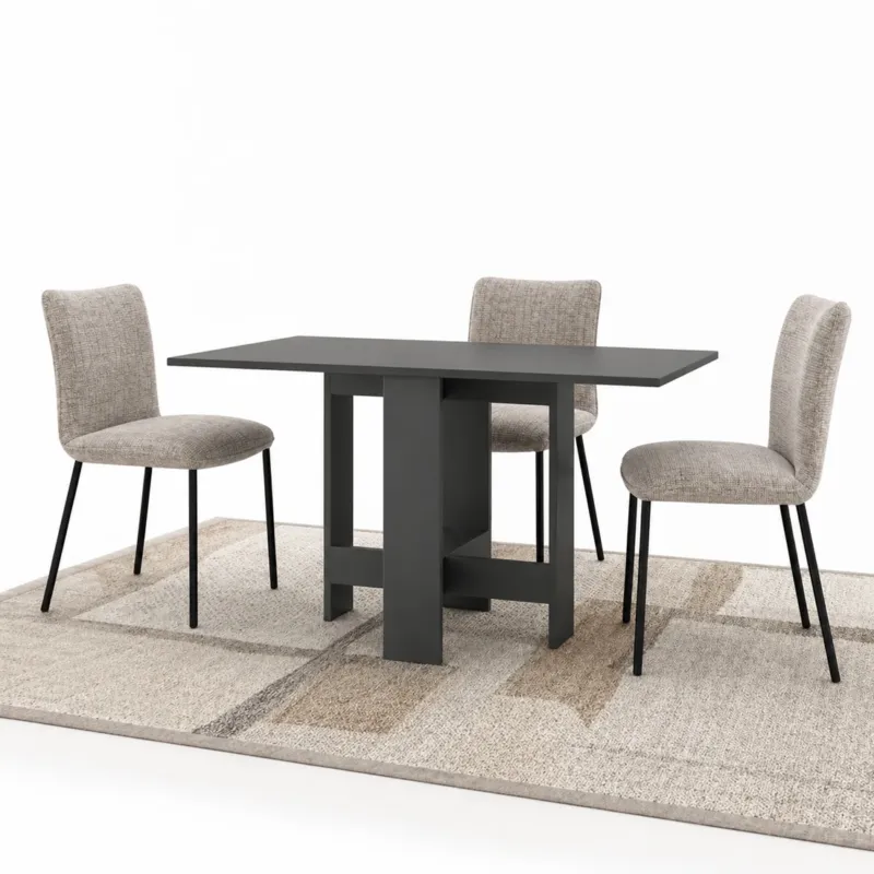 Tavolo consolle allungabile Artemio 30-130x76 cm Salvaspazio Legno Antracite Professionale