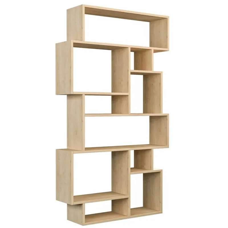 Nuova Collezione Libreria Design Moderna Scaffale 8 Ripiani 168x96x25cm Casa Ufficio Quercia