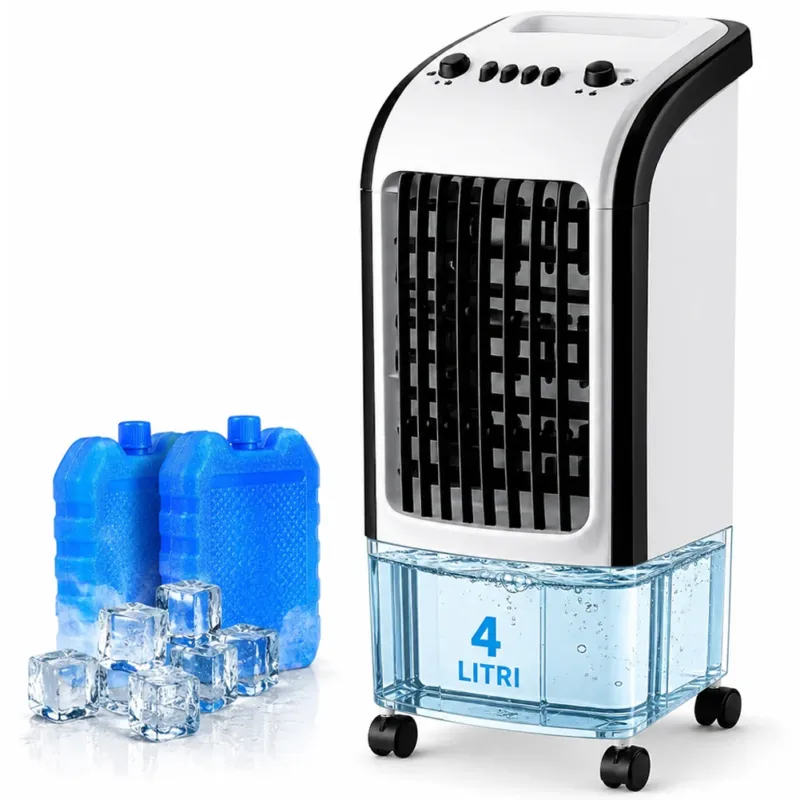 Raffrescatore Nebulizzatore 3in1 4L con 2 Ghiaccioli Potenza 65W 28x28x58 cm Più Venduto