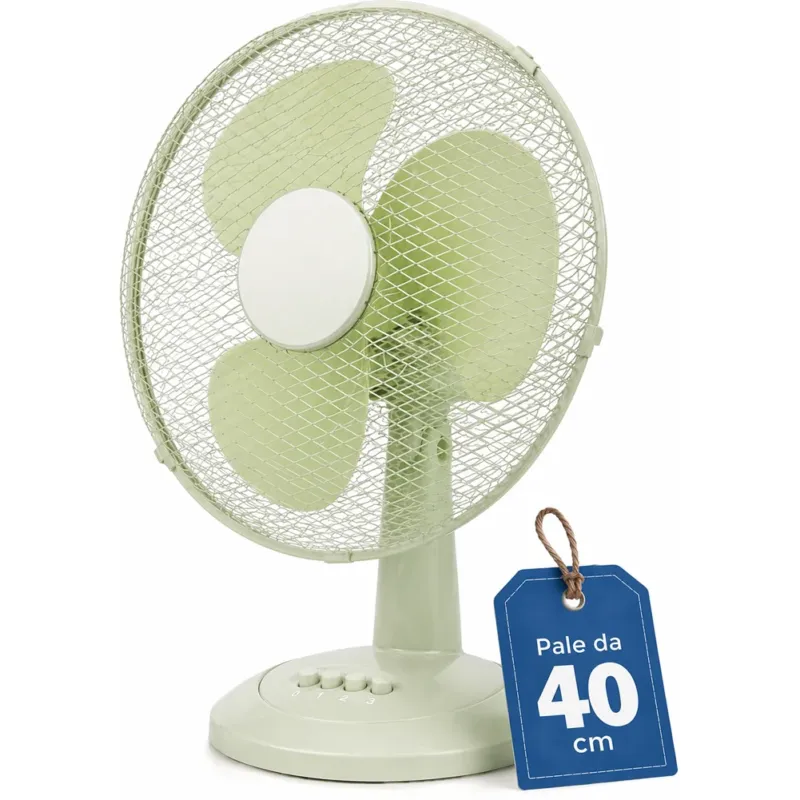 Ventilatore da Tavolo Autoportante SalviaPotenza 45W Diametro 40cm 3 Velocità Saldi