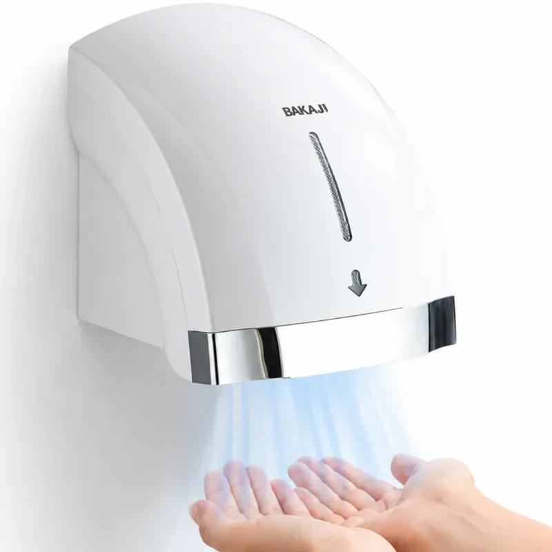 Popolare Asciugamani Elettrico Bianco da Hotel Aria Calda a Parete 2000W con Fotocellula