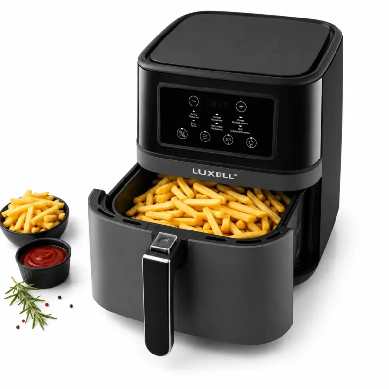 Must-Have Friggitrice ad Aria 7.5 Litri 1850W Digitale Led 6 Programmi Senza Olio Nero