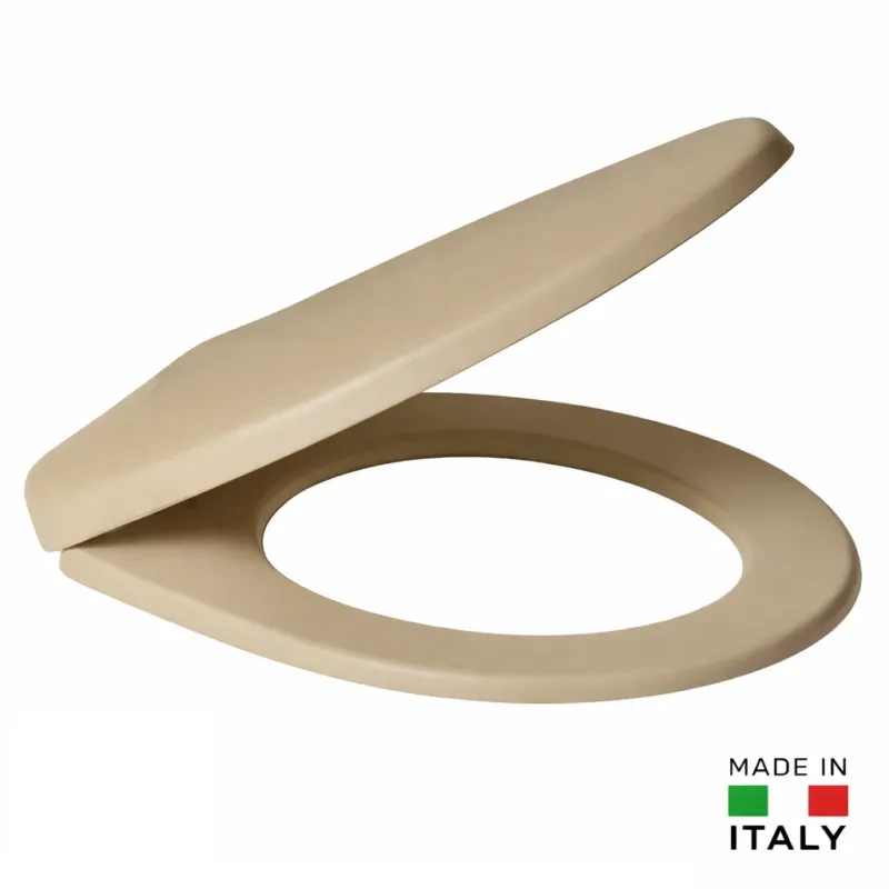 Reso Gratuito Copri Water Universale Sedile WC in PP Beige 1200gr Cerniere Regolabili forma D