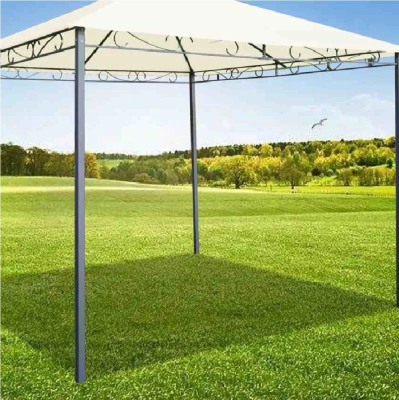 Gazebo Da Giardino 3x3 MT Struttura Metallo Verniciato Tessuto Ecrù Air-Vent Consegna Rapida