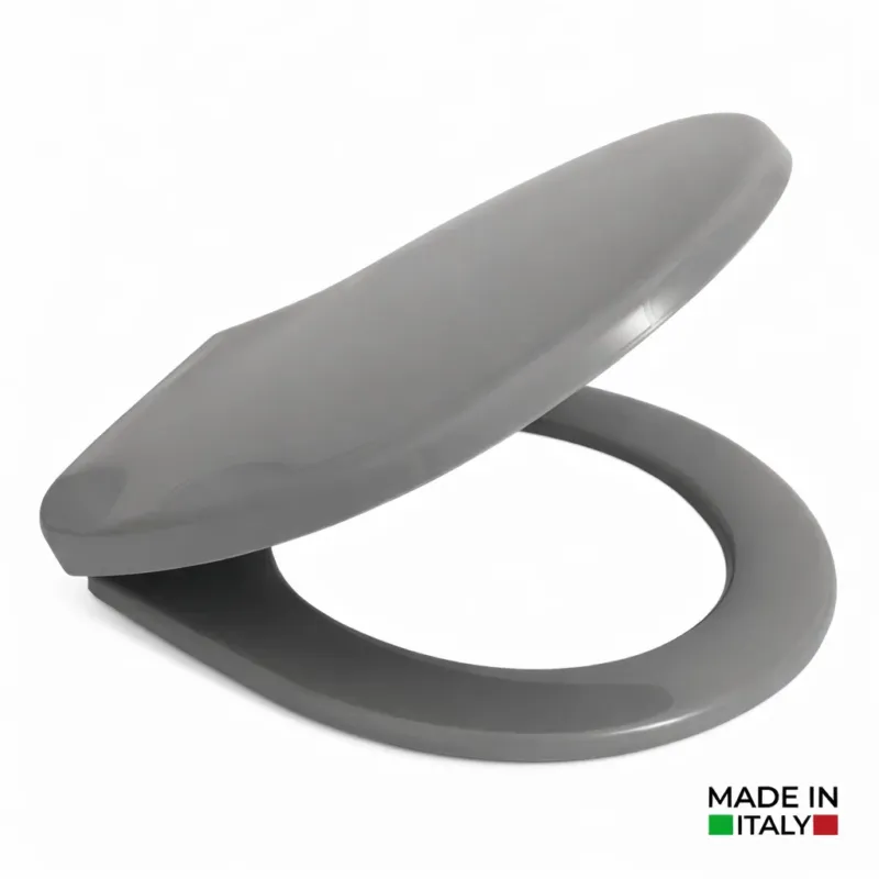 Compra Oggi Stesso Copri Water Universale Sedile WC in PP Grigio 1200gr Cerniere Regolabili forma D