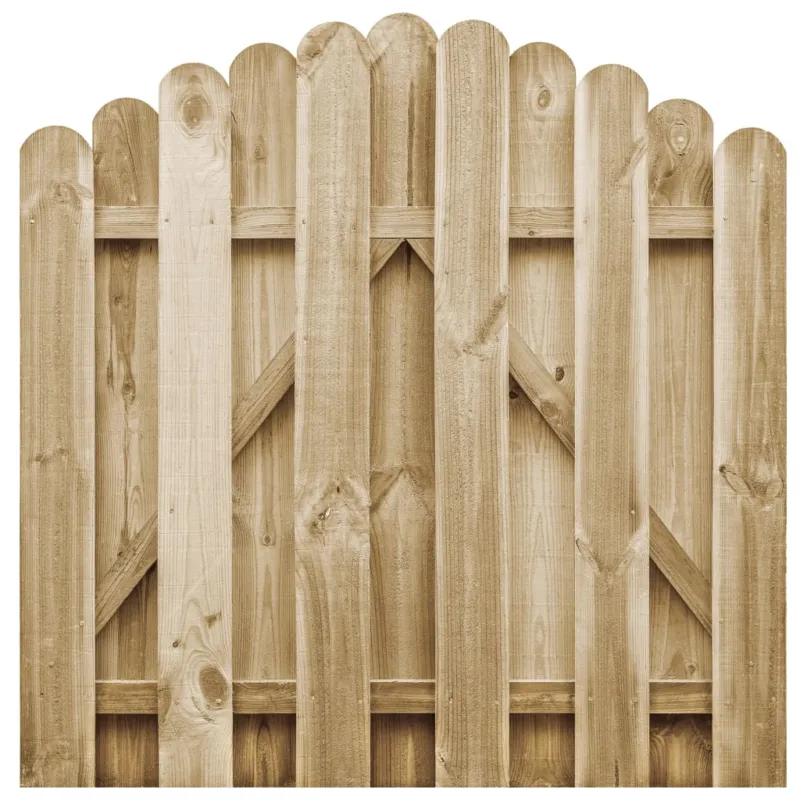 Cancello da Giardino in Legno di Pino Impregnato 100x100 cm Professionale
