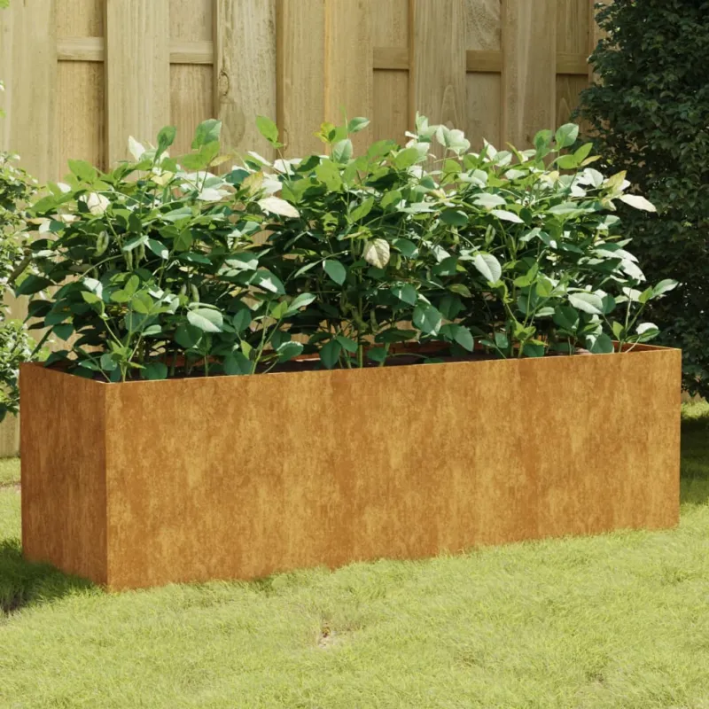 Offerta Limitata Fioriera Rialzata da Giardino 120x40x40 cm in Acciaio Corten