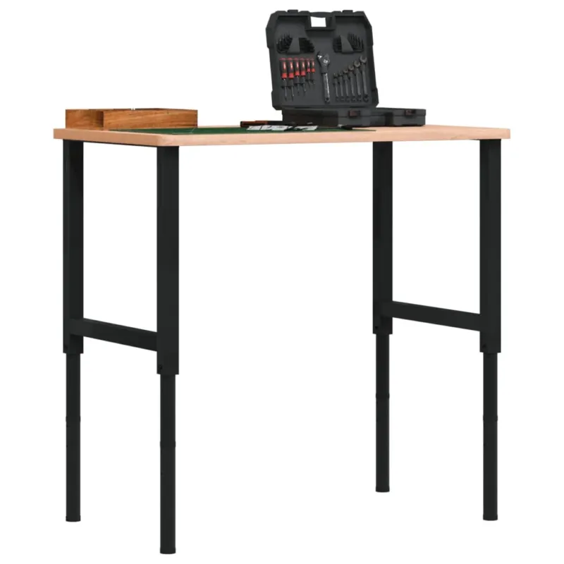 Banco da Lavoro 100x60 cm in Faggio Massello Regolabile in Altezza con Metallo Compra Online