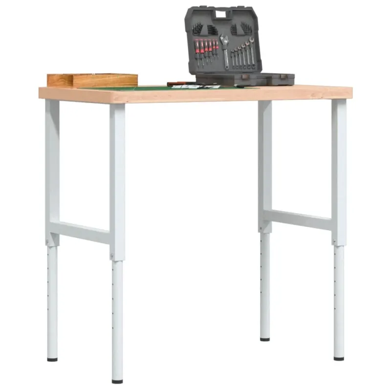 Banco da Lavoro 100x60 cm in Faggio Massello Regolabile in Altezza con Metallo Promozione Esclusiva
