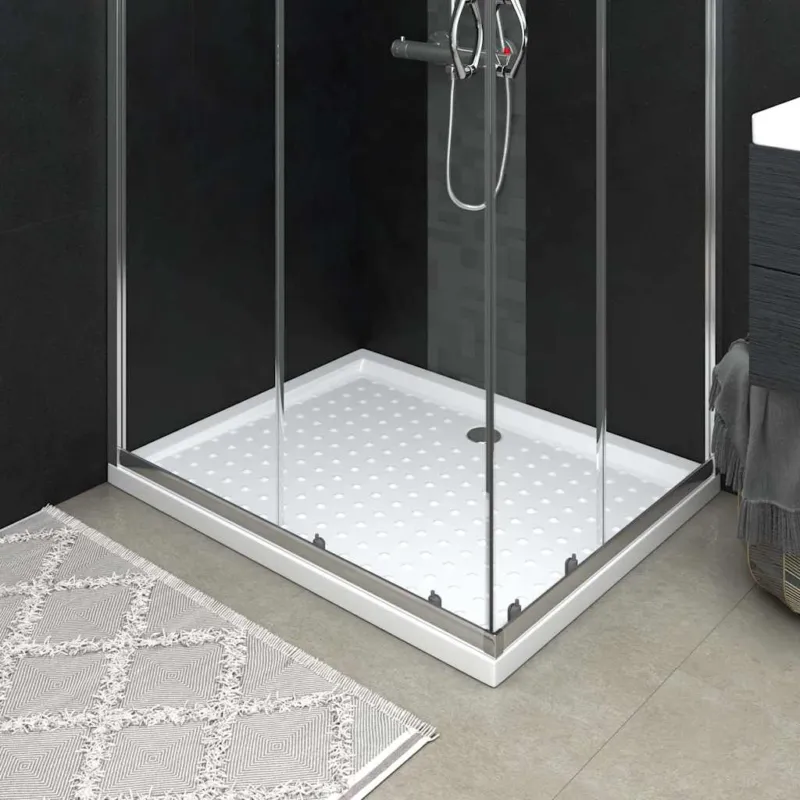 Piatto Doccia 80x100x4 cm in ABS Antiscivolo Antigraffio Moderno e Resistente Promozione Esclusiva