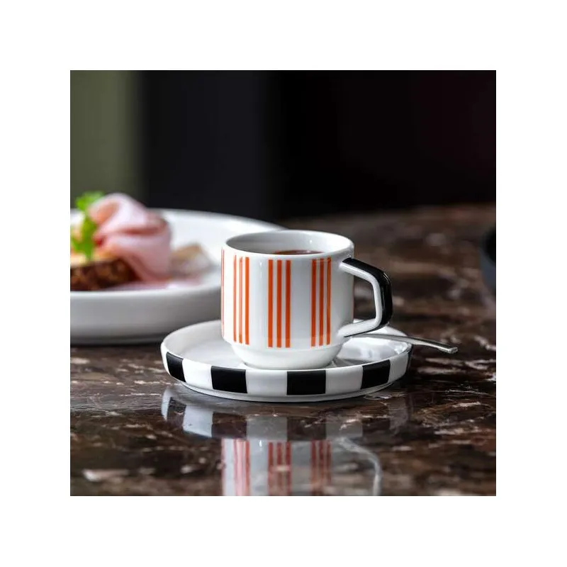 Villeroy & Boch Memphis Set 6 Tazzine Caffè con Piattino Scelto Dai Clienti