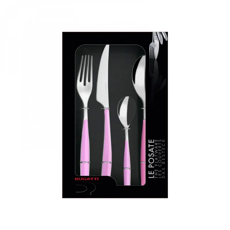 Bugatti Glamour Servizio Posate Colorate 24 Pz Lilla Ultima Occasione