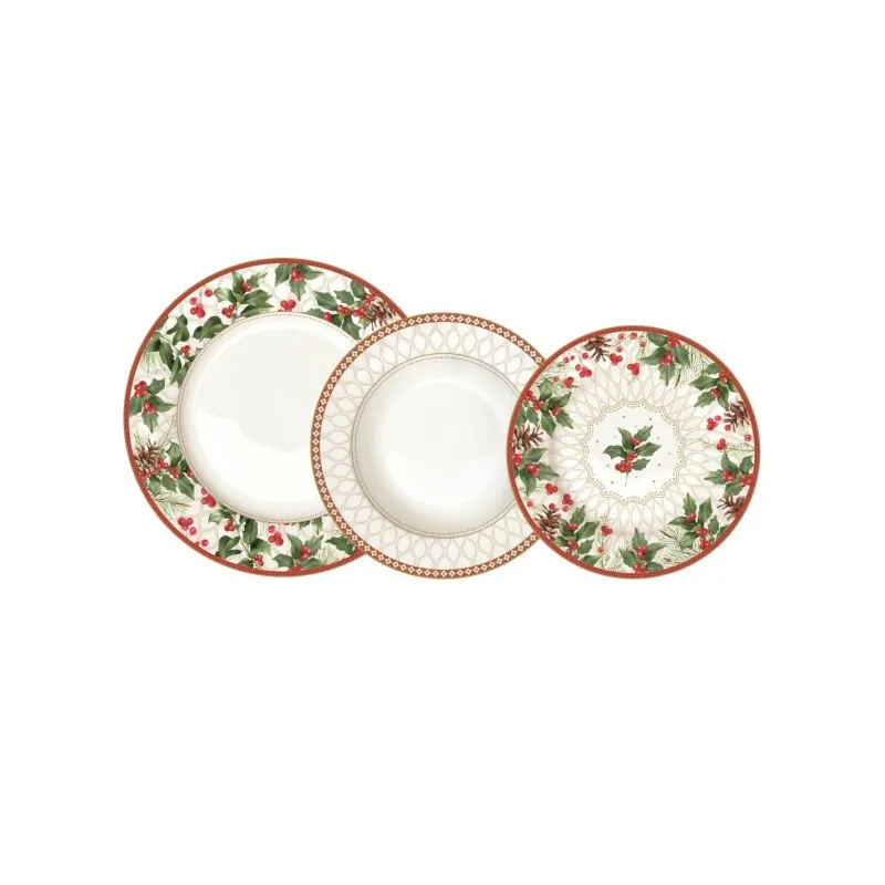 Easy Life Set Natalizio Christmas Berries 18 Pezzi Professionale