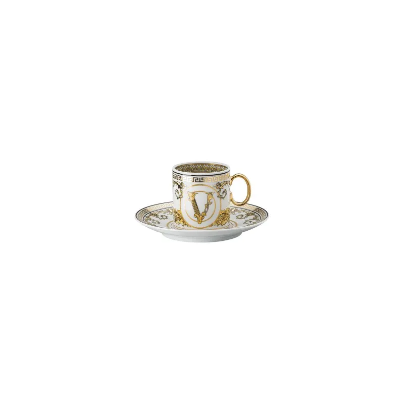 Nuova Collezione Versace Virtus Gala White Tazza Espresso con Piattino 0. 10 l