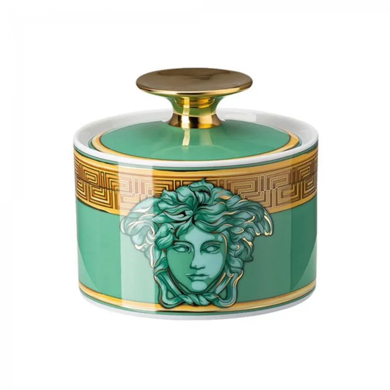 Versace Rosenthal Medusa Amplified Zuccheriera Green Coin Di Tendenza