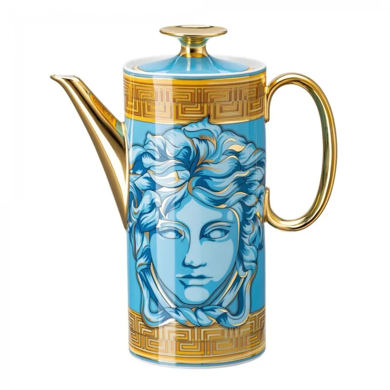 Versace Rosenthal Medusa Amplified Caffettiera Blue Coin Occasione