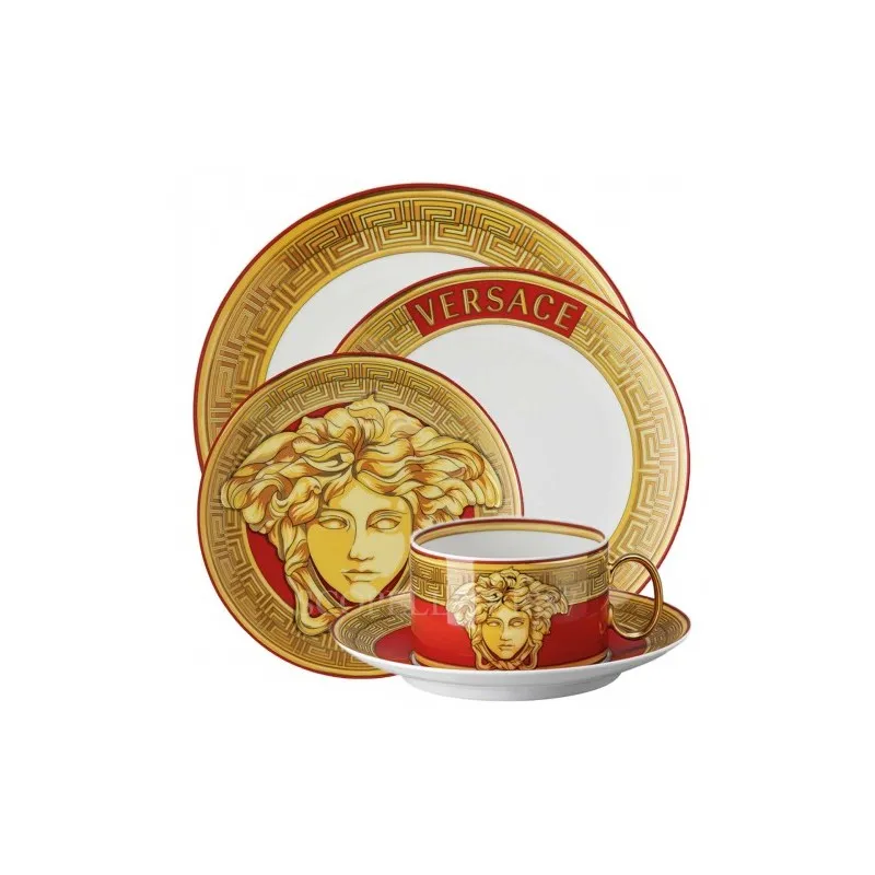 Versace Rosenthal Medusa Amplified Golden Coin Posto Tavola 5 Pz Novità