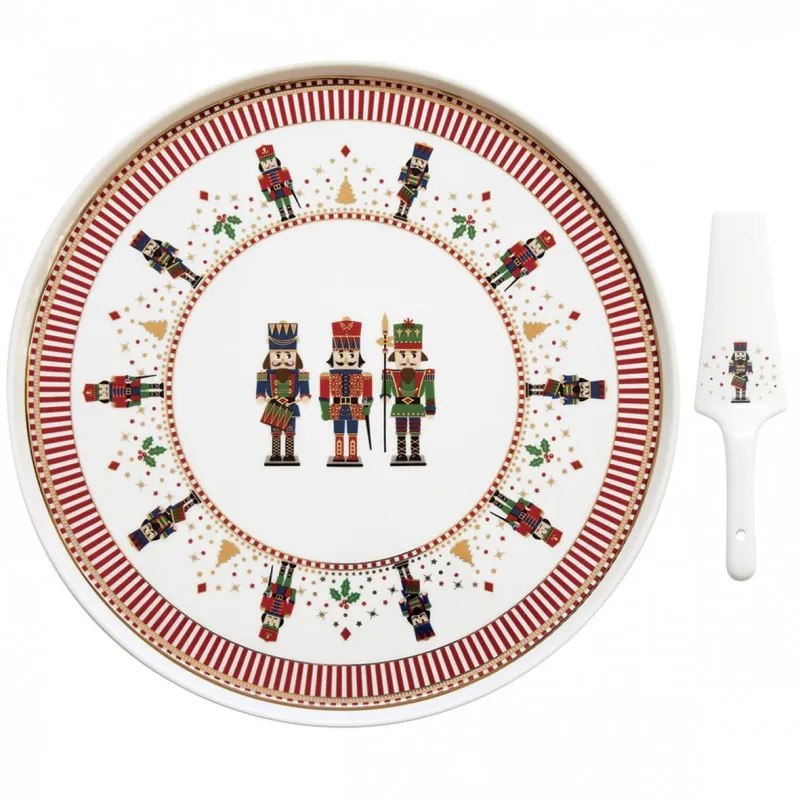 Pagamento Sicuro Easy Life NUTCRACKERS Piatto Torta 32 cm con Paletta