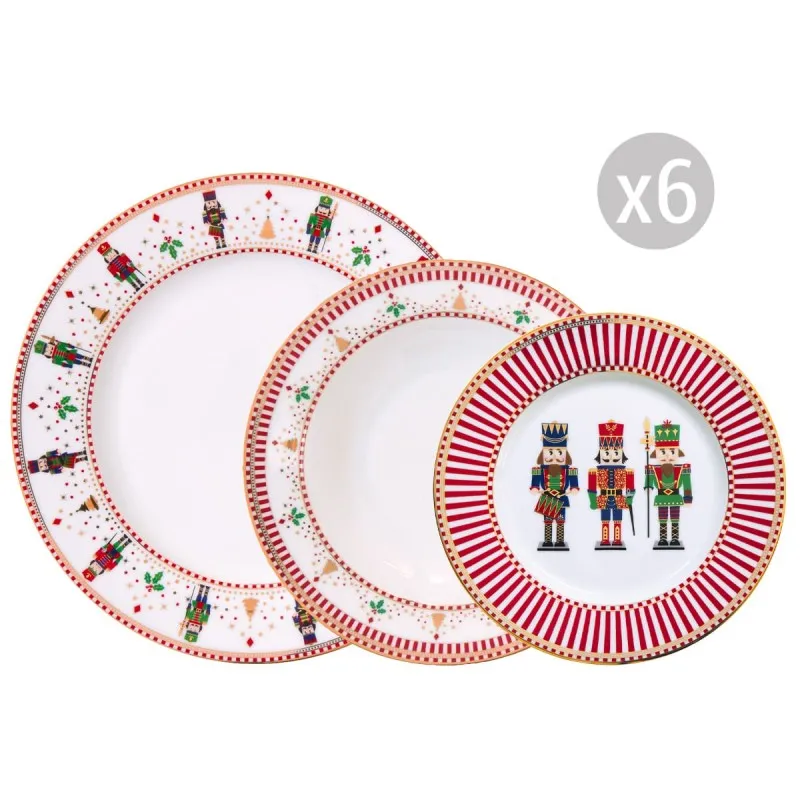 Offerta Easy Life NUTCRACKERS Servizio Piatti 18 Pezzi