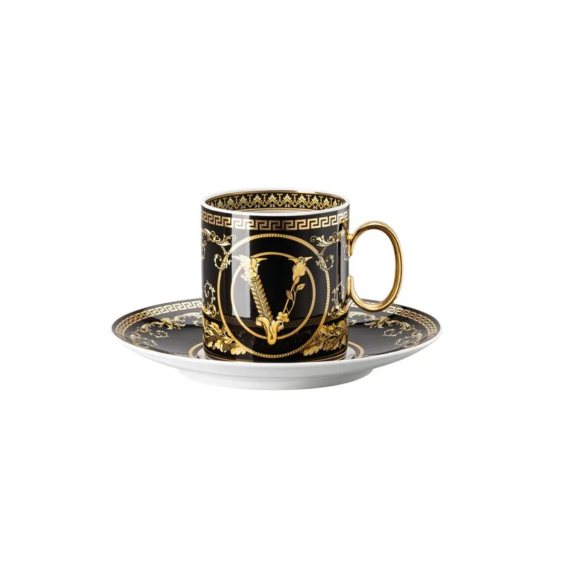 Versace Rosenthal Virtus Gala Black Tazza Caffè con Piattino 0. 23 l Bestseller