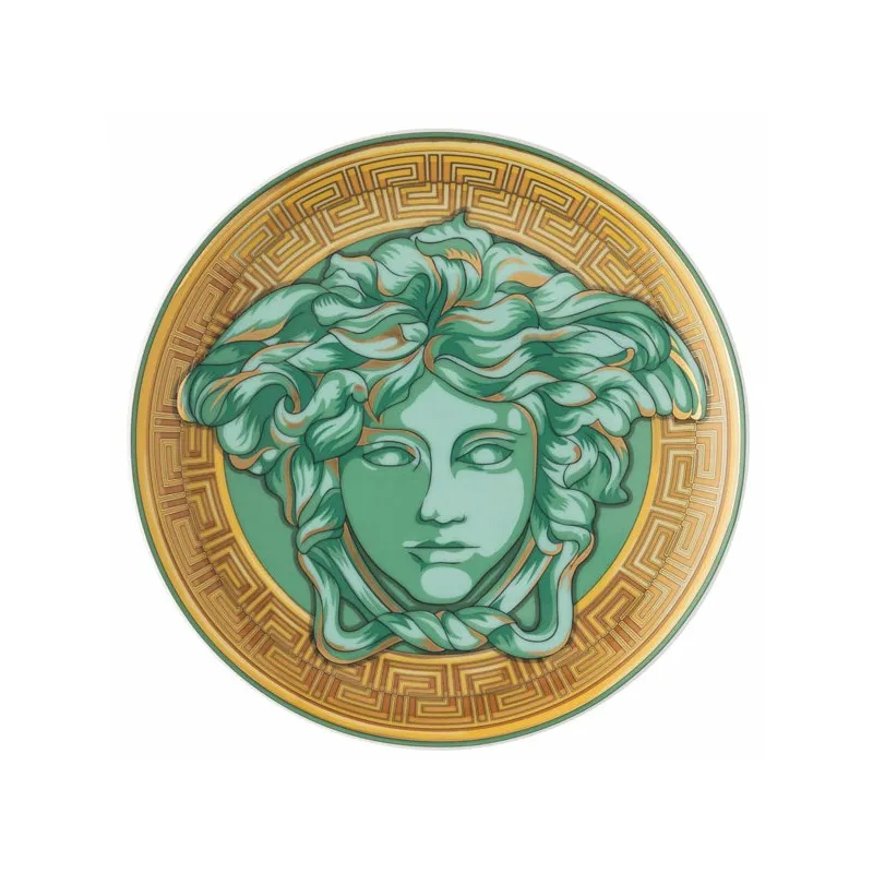 Versace Rosenthal Medusa Amplified Green Coin Piatto Segnaposto 33 cm Offerta Limitata