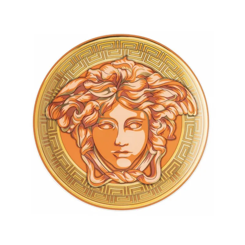 Offerta Del Giorno Versace Rosenthal Medusa Amplified Orange Coin Piatto Segnaposto 33 cm