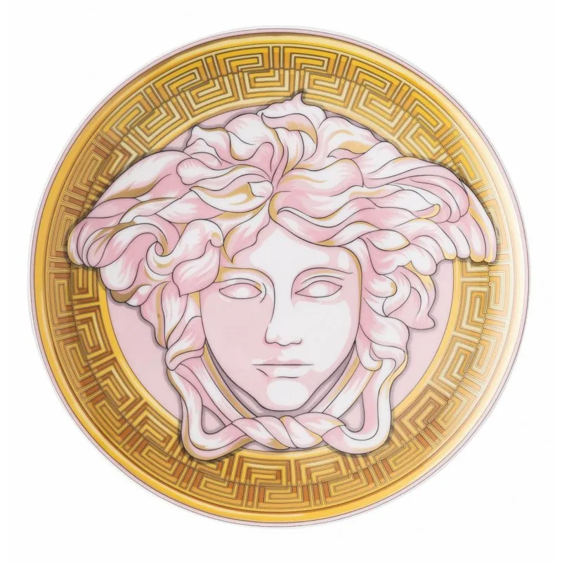 Prezzo Conveniente Versace Rosenthal Medusa Amplified Pink Coin Piatto 17 cm