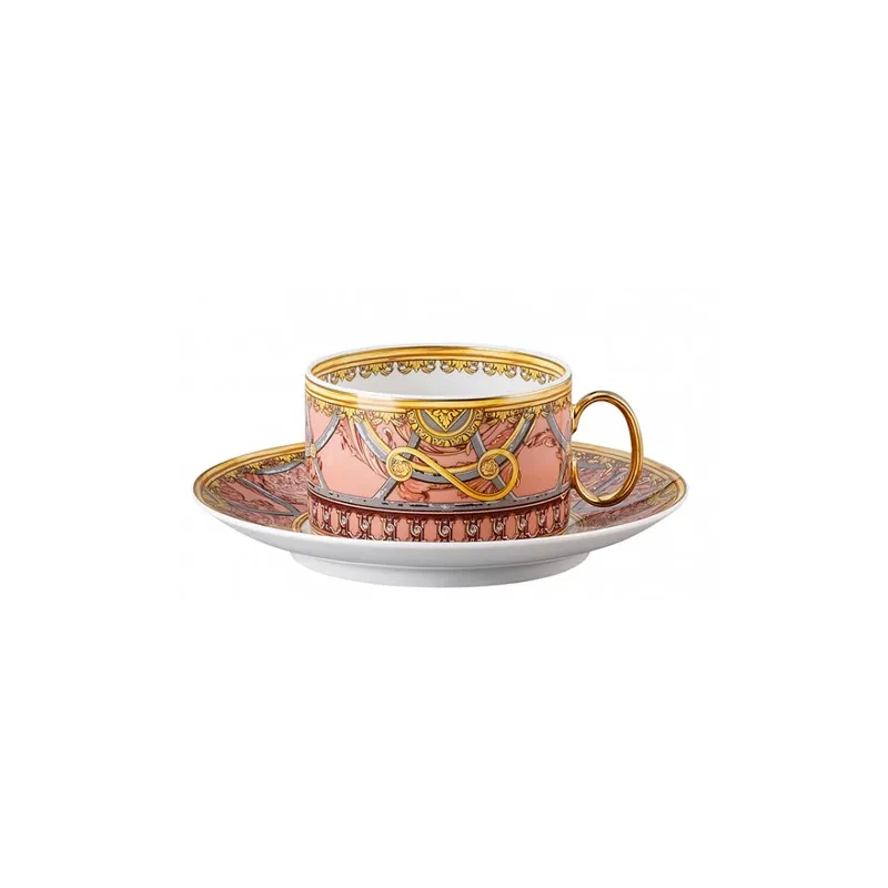 Offerta Lampo Versace Rosenthal Tazza Te con Piattino La Scala del Palazzo Rosa