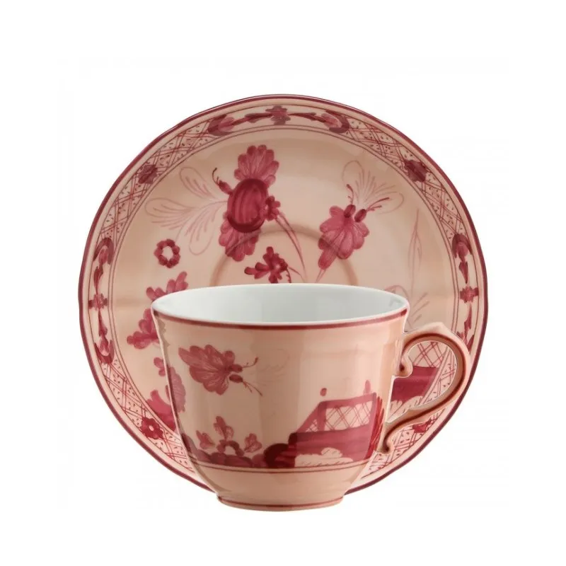 Subito Disponibile Richard Ginori Oriente Italiano Vermiglio Tazza Caffe con Piattino