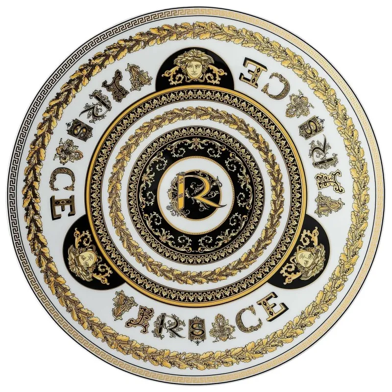 Versace Virtus Alphabet R Piatto Segnaposto 33 cm Subito Disponibile