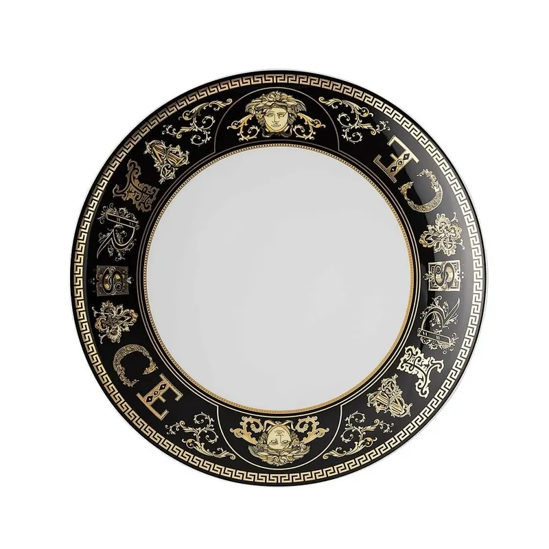 Direttamente Dal Produttore Versace Virtus Gala Black Piatto Piano 21 cm