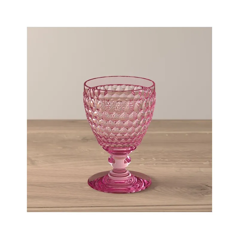 Esclusivo Villeroy & Boch Boston Coloured Set 4 Calici Vino Bianco Rosa 0034