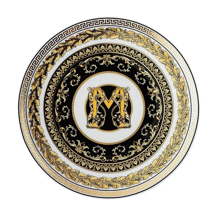Versace Virtus Alphabet M Piatto Piano 17 cm Pagamento Sicuro