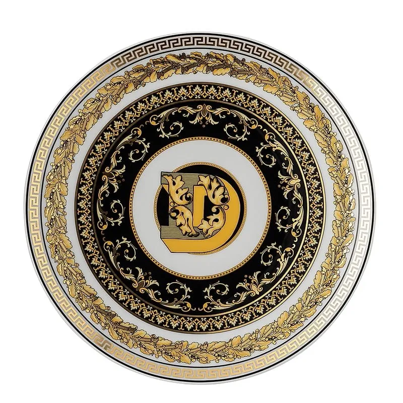 Prezzo Ridotto Versace Virtus Alphabet D Piatto Piano 17 cm