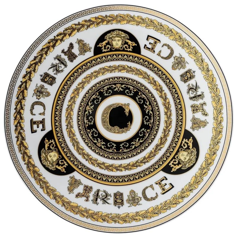 Versace Virtus Alphabet C Piatto Segnaposto 33 cm Vendita Finale