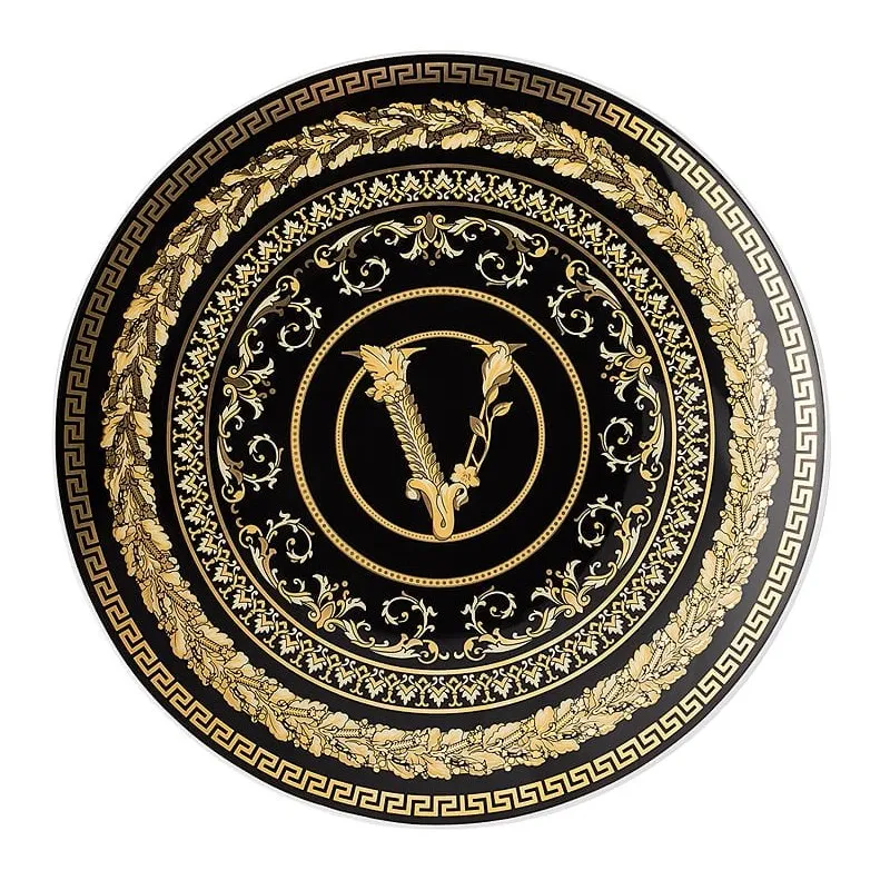 Offerta Lampo Versace Virtus Gala Black Piatto 17 cm