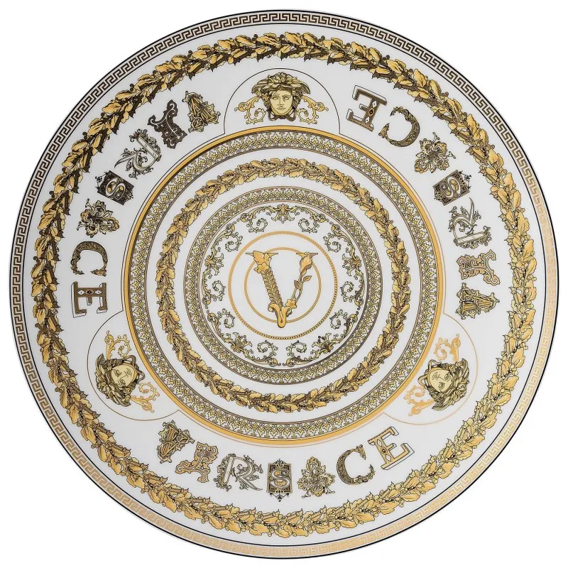 Versace Virtus Gala White Piatto Segnaposto 33 cm Offerta Limitata