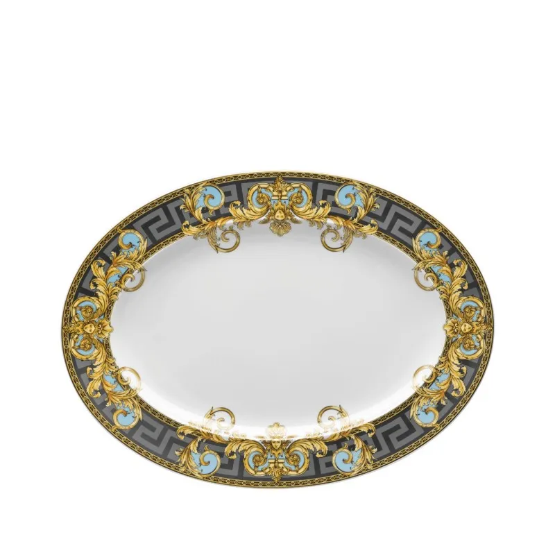Compra Oggi Stesso Versace Prestige Gala Le Bleu Piatto Ovale 40 cm 19325-403638-12740