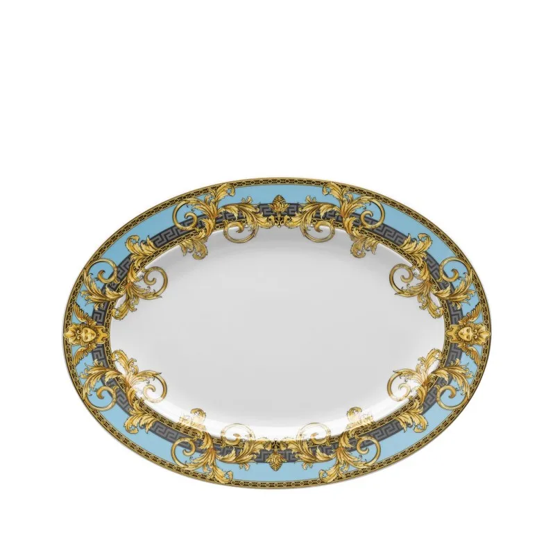 Versace Prestige Gala Le Bleu Piatto Ovale 34 cm 19325-403638-12734 Spedito Oggi