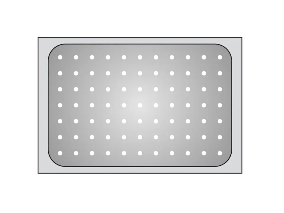 Gastronorm 1/1, bacinella forata in acciaio inox 18/10 - h.6,5 cm Solo Oggi
