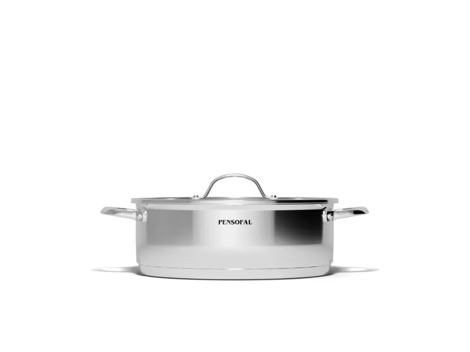 New era, tegame cilindrico 2 manici con coperchio in vetro - ø28 cm Occasione Imperdibile
