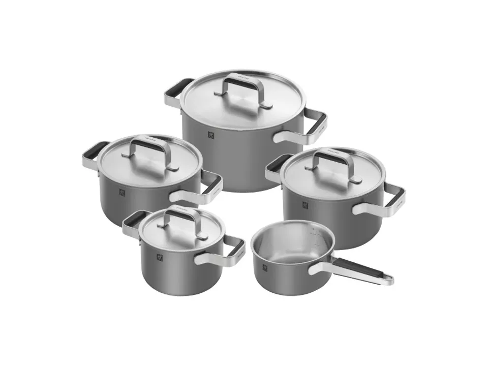 Pure, set di 5 pentole e padelle - grigio Offerta Speciale