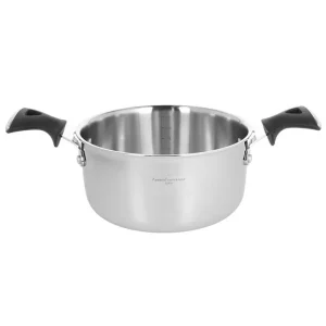 Luxury design, casseruola 2 manici 20 cm in acciaio inox Economico