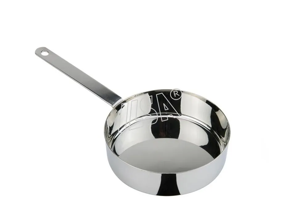 Mini padella con manico in acciaio inox Subito Disponibile